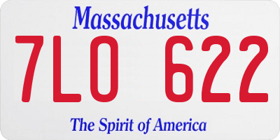 MA license plate 7LO622