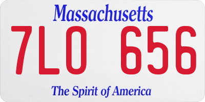 MA license plate 7LO656