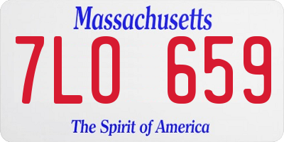 MA license plate 7LO659