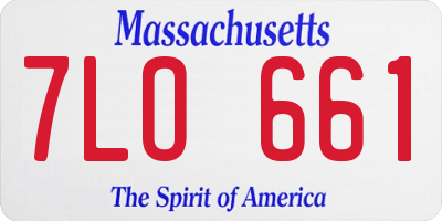 MA license plate 7LO661
