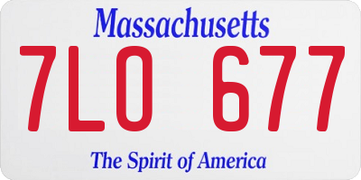 MA license plate 7LO677