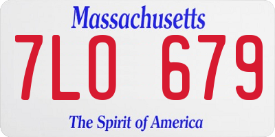 MA license plate 7LO679