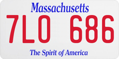 MA license plate 7LO686