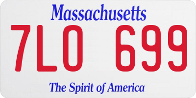 MA license plate 7LO699