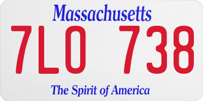 MA license plate 7LO738