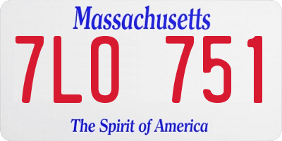 MA license plate 7LO751