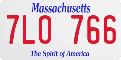 MA license plate 7LO766