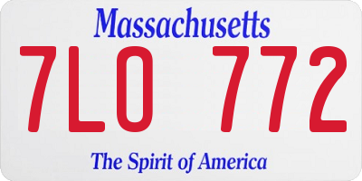 MA license plate 7LO772