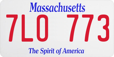 MA license plate 7LO773