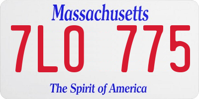 MA license plate 7LO775