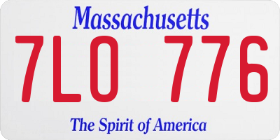 MA license plate 7LO776