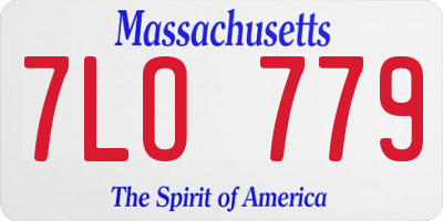 MA license plate 7LO779