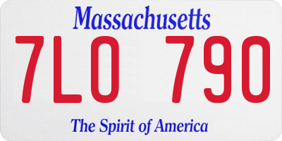 MA license plate 7LO790