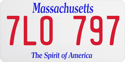 MA license plate 7LO797