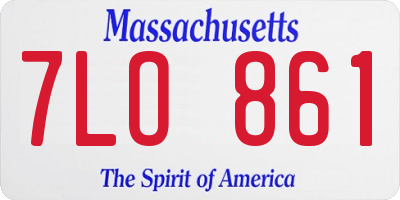 MA license plate 7LO861