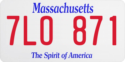 MA license plate 7LO871