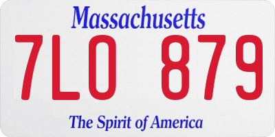 MA license plate 7LO879
