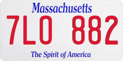 MA license plate 7LO882