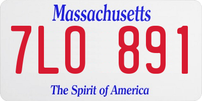 MA license plate 7LO891