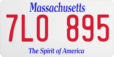 MA license plate 7LO895