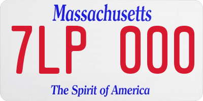 MA license plate 7LP000
