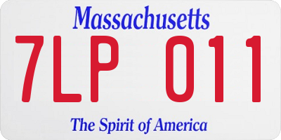 MA license plate 7LP011