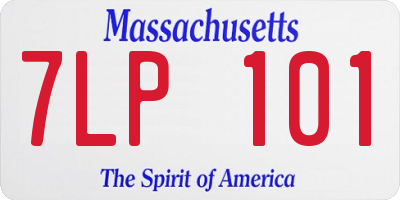 MA license plate 7LP101
