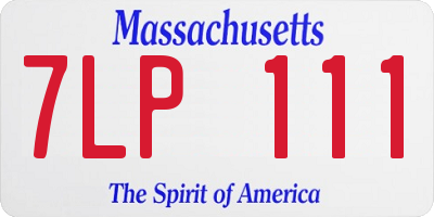 MA license plate 7LP111