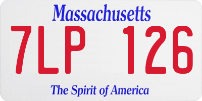 MA license plate 7LP126