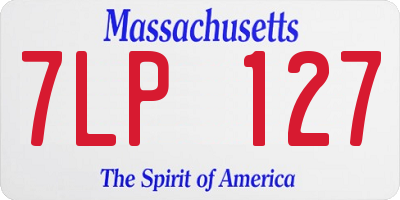 MA license plate 7LP127