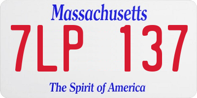 MA license plate 7LP137