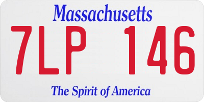 MA license plate 7LP146