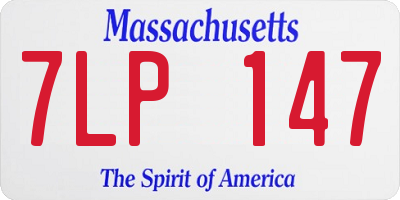 MA license plate 7LP147