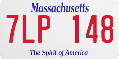 MA license plate 7LP148