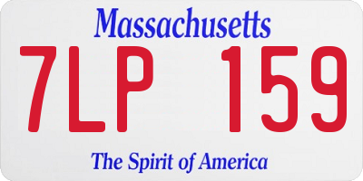 MA license plate 7LP159