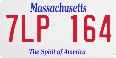 MA license plate 7LP164