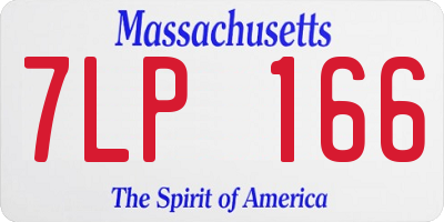 MA license plate 7LP166