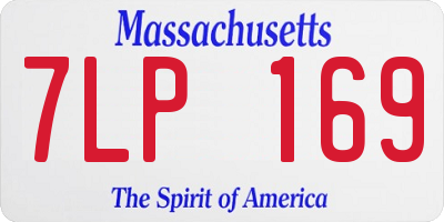 MA license plate 7LP169