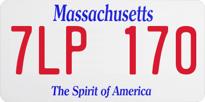 MA license plate 7LP170