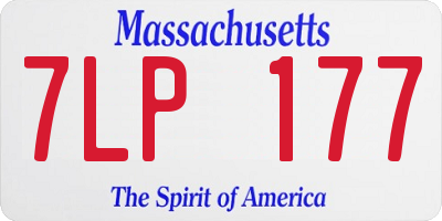 MA license plate 7LP177