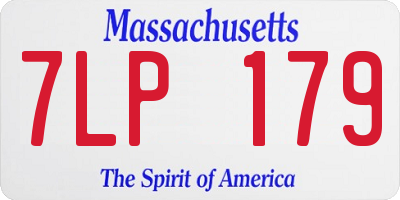 MA license plate 7LP179