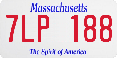 MA license plate 7LP188