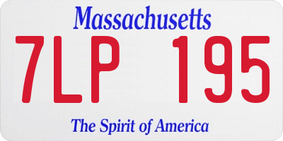 MA license plate 7LP195