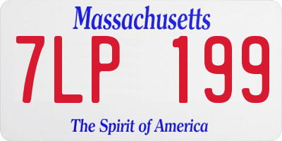 MA license plate 7LP199