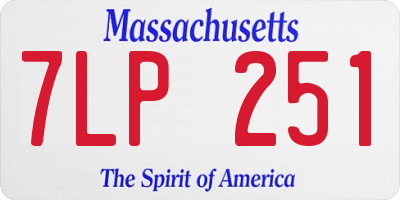 MA license plate 7LP251