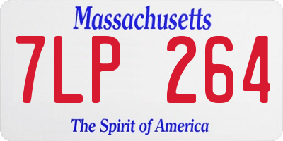 MA license plate 7LP264