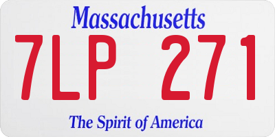 MA license plate 7LP271