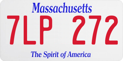 MA license plate 7LP272