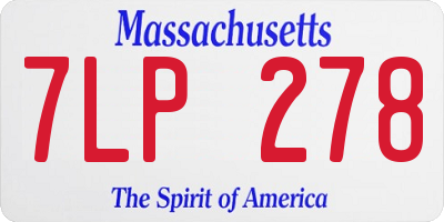 MA license plate 7LP278