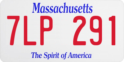 MA license plate 7LP291